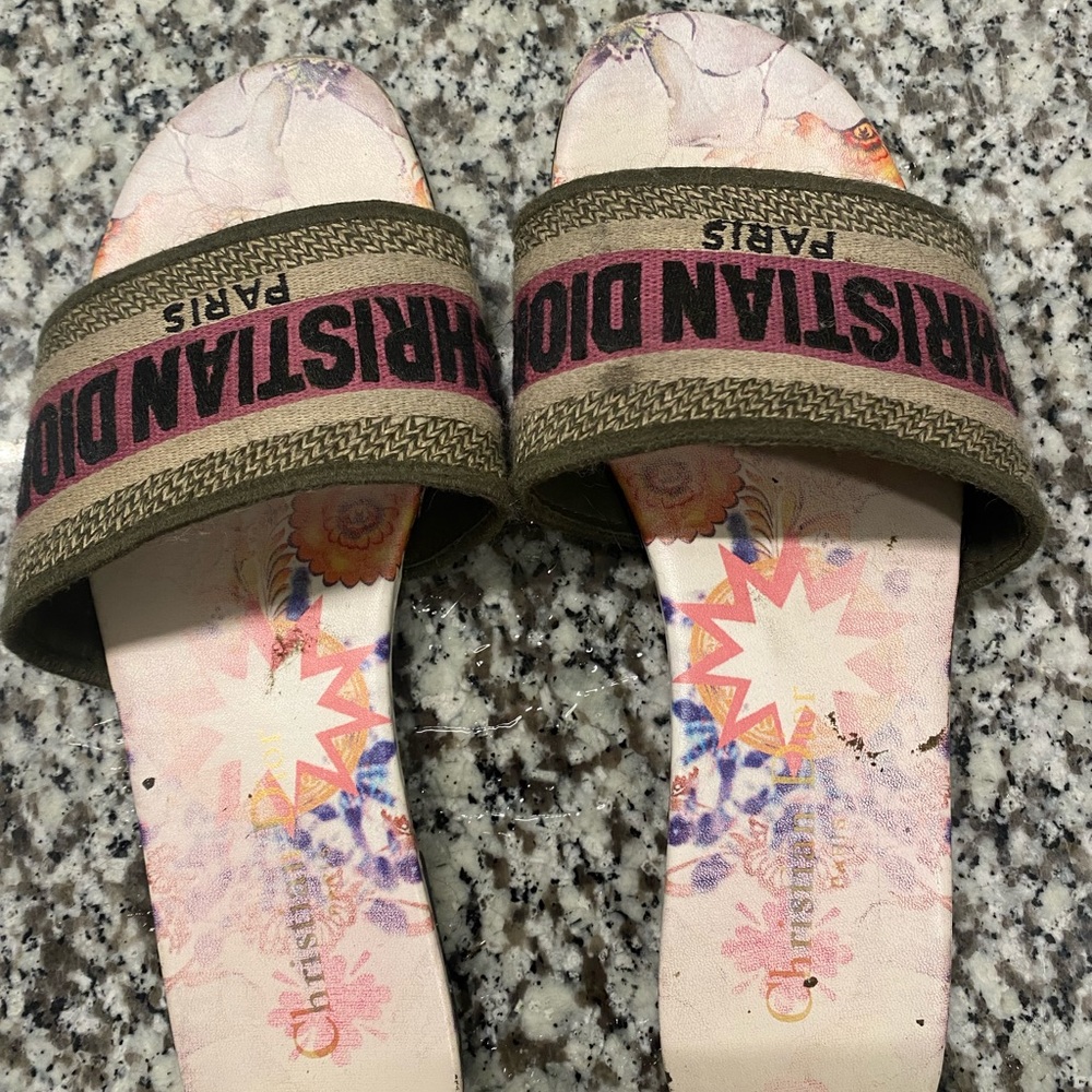 Christian Dior Embroidered Sandals